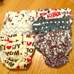 6 Alva clothe diapers- one size